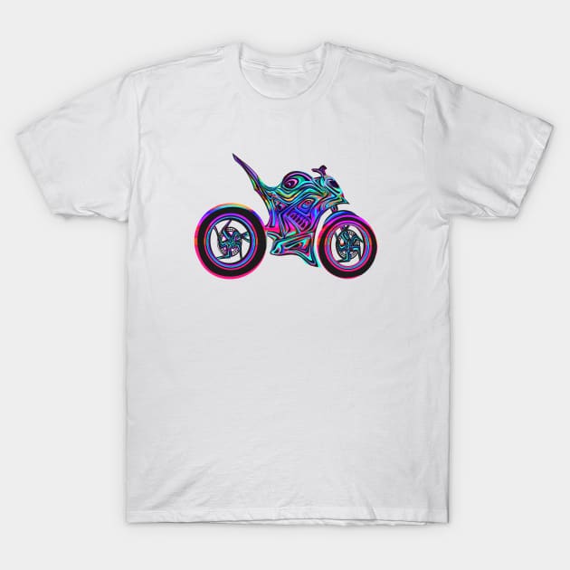 Color Spectrum  Hyper Naked Motorcycle T-Shirt by ogfx